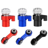 Servo saver horn set with 25T arms, red/blue/black metal tops and ball joints