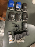 7 Pcs Fujifilm FinePix XP  Digital Camera BlUE For Parts or Repair Charges