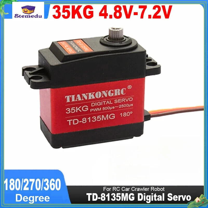 360 Degree TD-8135MG Digital Servo Motor 35KG Coreless Servo for RC Car Aircraft