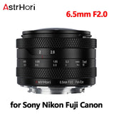 AstrHori 6.5mm F2 Manual Ultra Wide Angle Fisheye Lens for Sony Nikon Fuji Canon