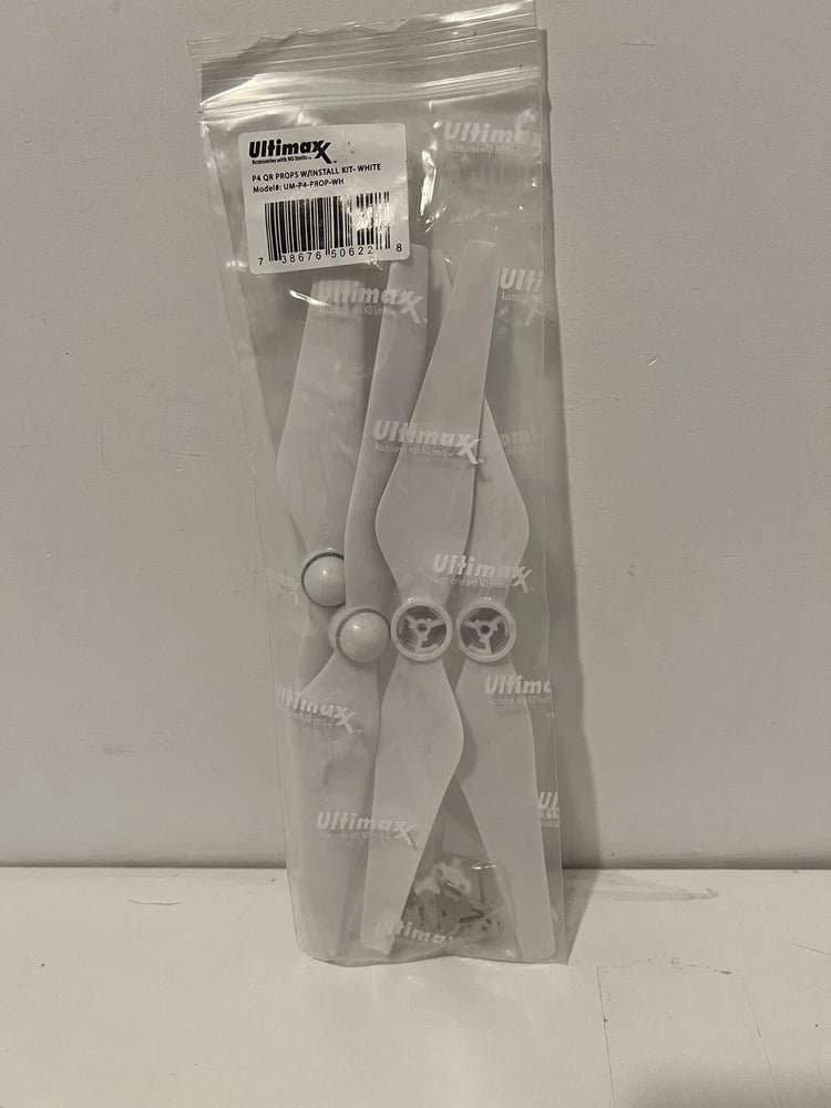 White quick-release prop guard for ULTIMAXX P4 in clear packaging