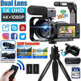 Camcorder Dual Lens 5K 56MP Video Camera 16XZoom YouTube Vlogging Digital Camera