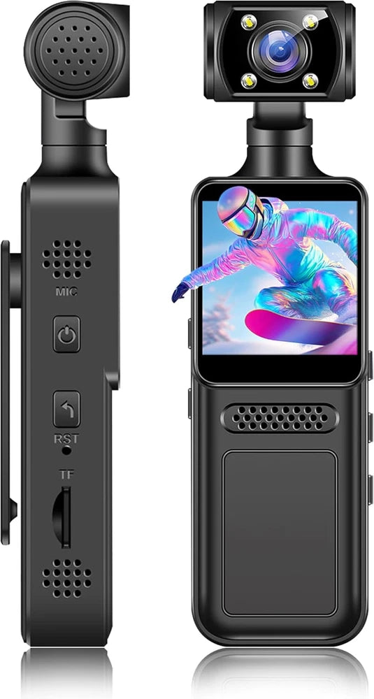 4K WiFi Action Camera, 180?? Lens, 40MP, Waterproof, APP Control, 1000mAh Battery