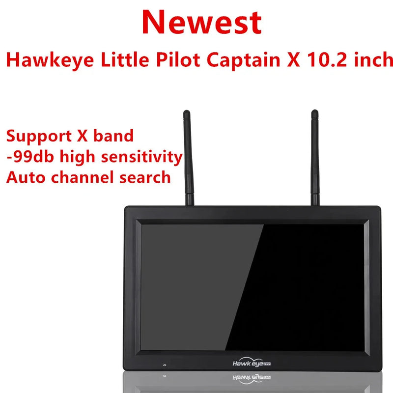 10.2inch Dual 5.8G RX 1000lux FPV Monitor DVR/HDMI Support X band/-99db