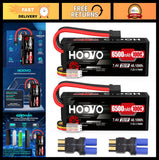 High-Capacity 7.4V 6500mAh 100C Lipo Battery Pack for RC Cars, Trucks, & Boats - Battery
