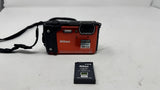Nikon COOLPIX W300 16MP Compact Digital Camera  Orange For parts-Doesnt Power on