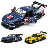 1:42 Ford Mustang GT3 Model Toy Car Diecast Toy Vehicle Doors Open Pull Back
