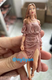 1/18 Miniatures Elegant Long Dress Beauty  Scene Props Model Figures For Cars