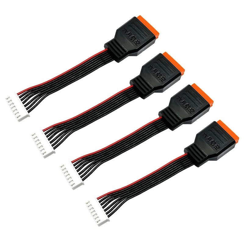 4Pcs JST-XH Balance Cable 2-6S 3S Lipo Battery Charger 20cm, Black Battery