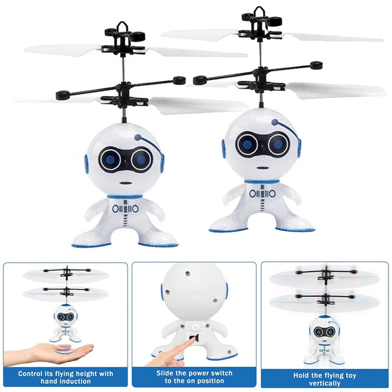 2Pcs Toys for Boys Girls Age 3-12 Year Old Kids Flying Robot Mini Drone Children