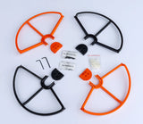 Snap-on quick-mount prop guards for DJI Phantom, orange and black, four guard arms