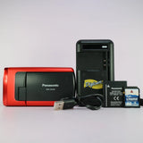 Panasonic SDR-SW20 12.0MP Compact Underwater Camcorder Red Tested Full Set
