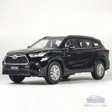 Black Toyota Highlander 2022 diecast model car, front three-quarter view, 1:32 scale