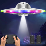 Foam UFO Drone for Kids ¨C RC Plane 10 inches x 10 x 2 inches, silver