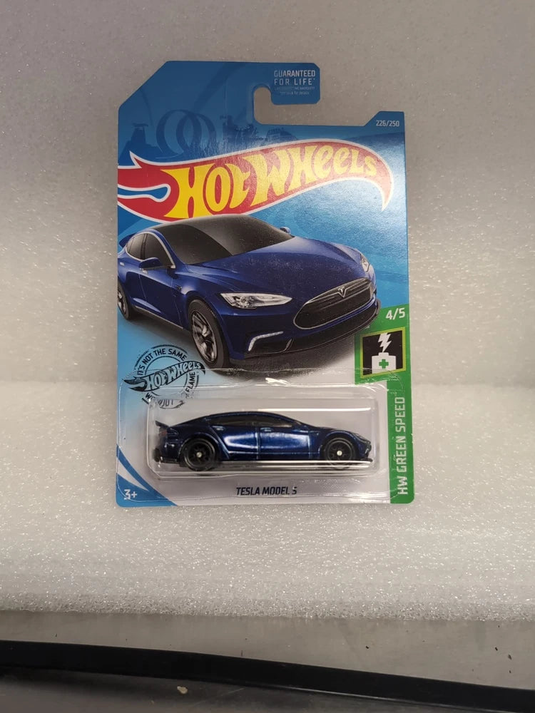 Hot Wheels HW Green Speed Tesla Model S Super Treasure Hunt Blue HTF