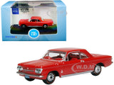 1963 CHEVROLET CORVAIR COUPE RED 1/87 (HO) DIECAST MODEL CAR BY OXFORD 87CH63002