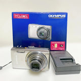 Olympus ??-7020 Silver Digital Camera with Box Accessories Tested Condition