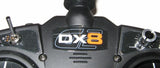 Spektrum DX8 transmitter front panel with DX8 logo and adjustment knobs
