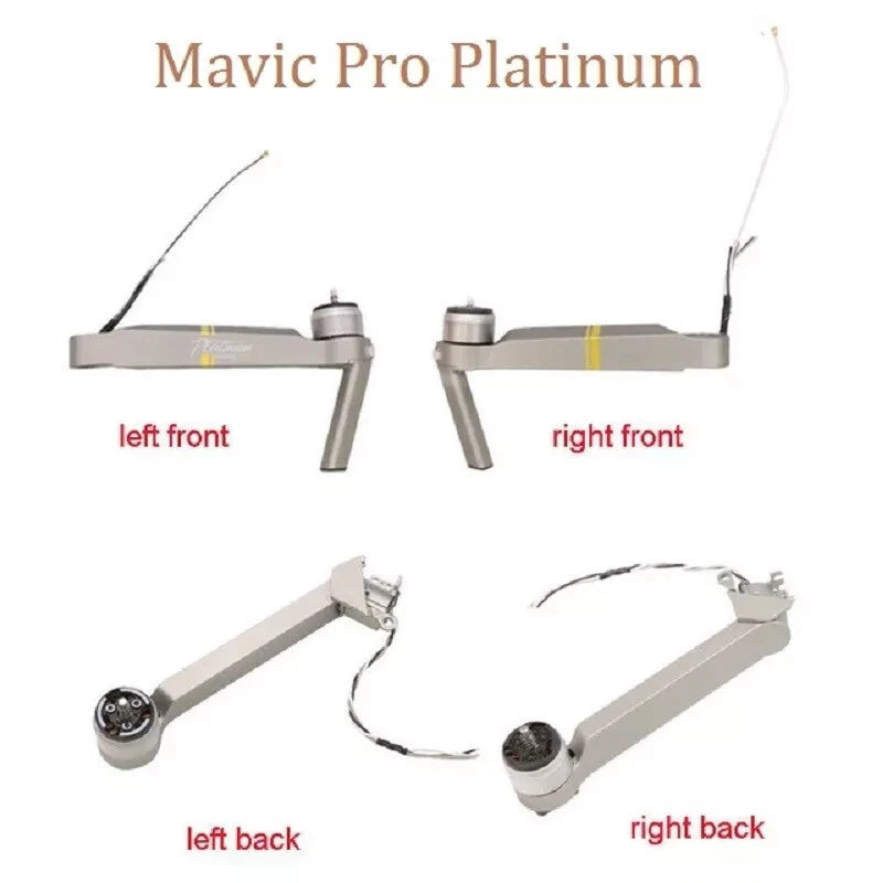 DJI Mavic Pro Platinum motor arm set: left/right front and back with motors