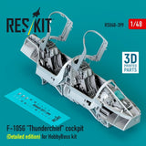 Gray 1:48 F-105G Thunderchief cockpit interior with detailed seats and panels