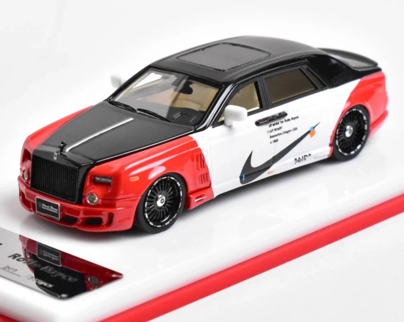 ED Scalemini 1:64 Black Red Phantom Luxury Sedan Model Diecast Resin Car New