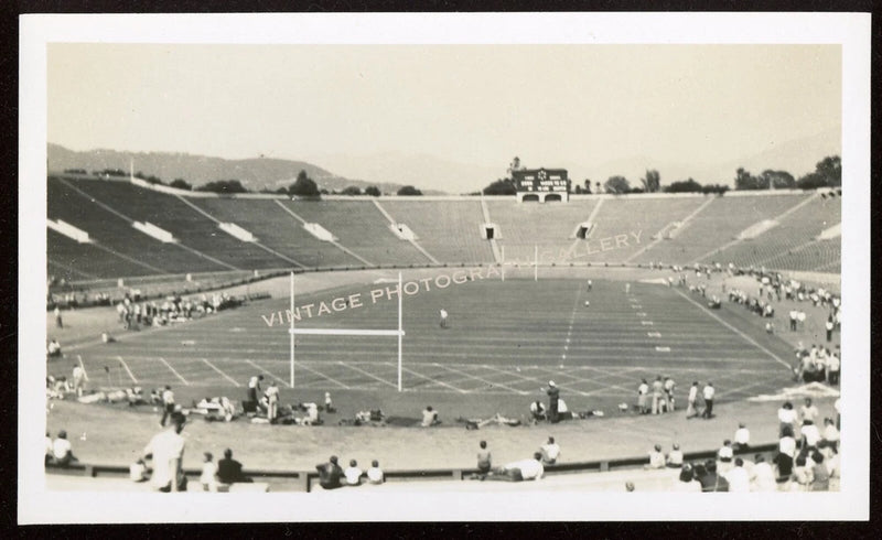 Vintage Snapshot Model Airplane Meet Rose Bowl Pasadena California CA 1946