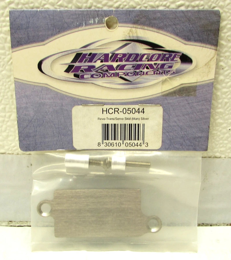 Hardcore Racing Titanium Traxxas Revo Trans/Servo Skid Plate - Silver HCR-05044