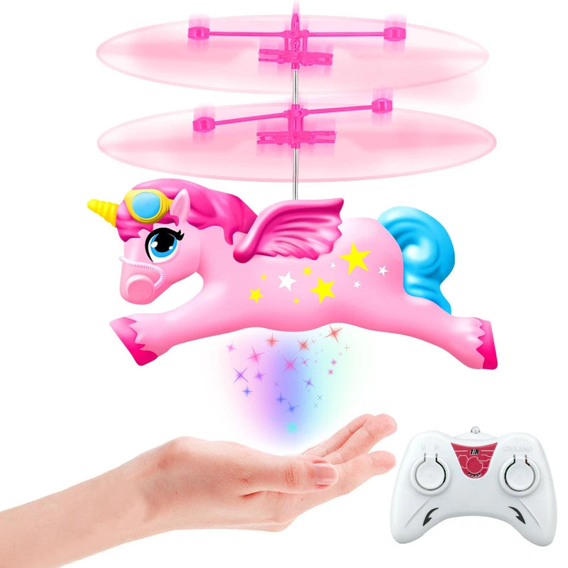 QUANA Remote Control Helicopter, Flying Unicorn Toys Rc & Hand Control Flying...