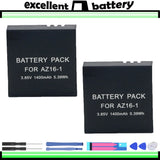 Black battery pack for AZ16-1, 3.85V 1400mAh 5.39Wh