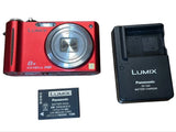 LUMIX DMC-ZX3 Red Digital Camera 8x Zoom Tested Panasonic Model