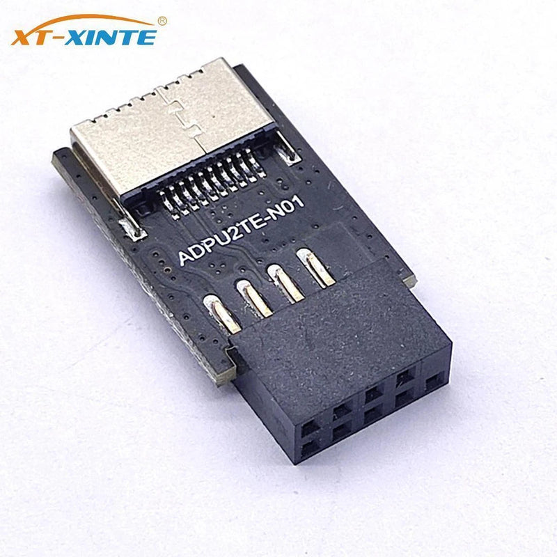 Motherboard USB2.0 9Pin to TYPE-C A-KEY Front USB3.2 TYPE-E Header Extender Card