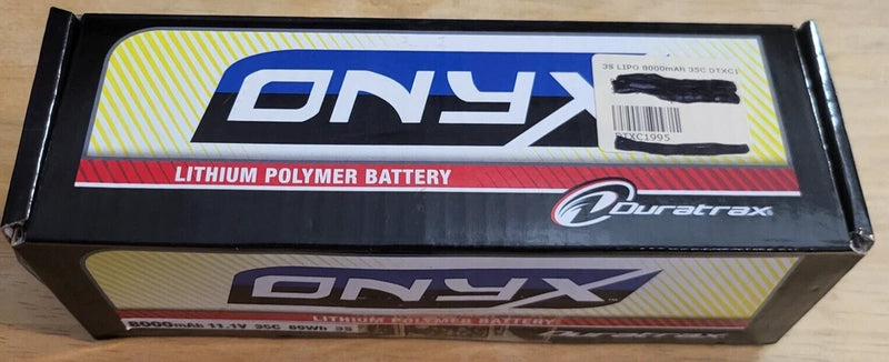Duratrax #DTXC1995 8000mAh 3S, 11.1V 35C, Deans connector, Lipo Battery (NOS)