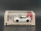CM Model Nissan LBWK Super Sihouette 35GT-RR White w/ extra set wheels 1/64