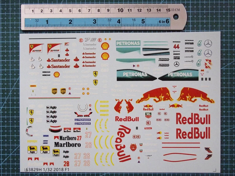 1/32 decals racing cars 2018 for model kits 63829h