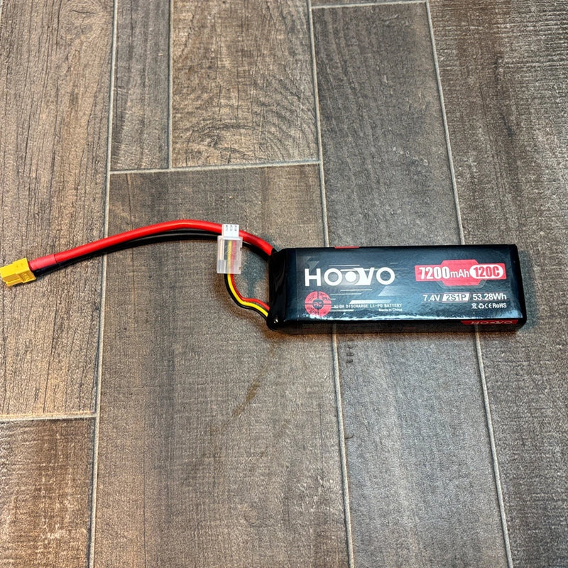HOOVO 7.4V 5200mAh 50C 2S LiPo Battery w/ XT60 Plug for RC Car Truck Drone