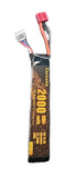 Cecicebb LiPo airsoft battery, 11.1V 2000mAh with XT30 connector and orange/black leads