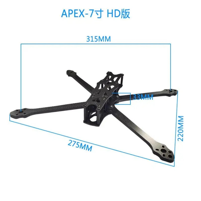 XAERO APEX PRO Carbon Fiber FPV Frame 7"/10" - 275-330mm Wheelbase Drone Chassis