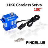 9IMOD 11KG coreless digital RC servo, 180° with mounting horn, screws, and wiring