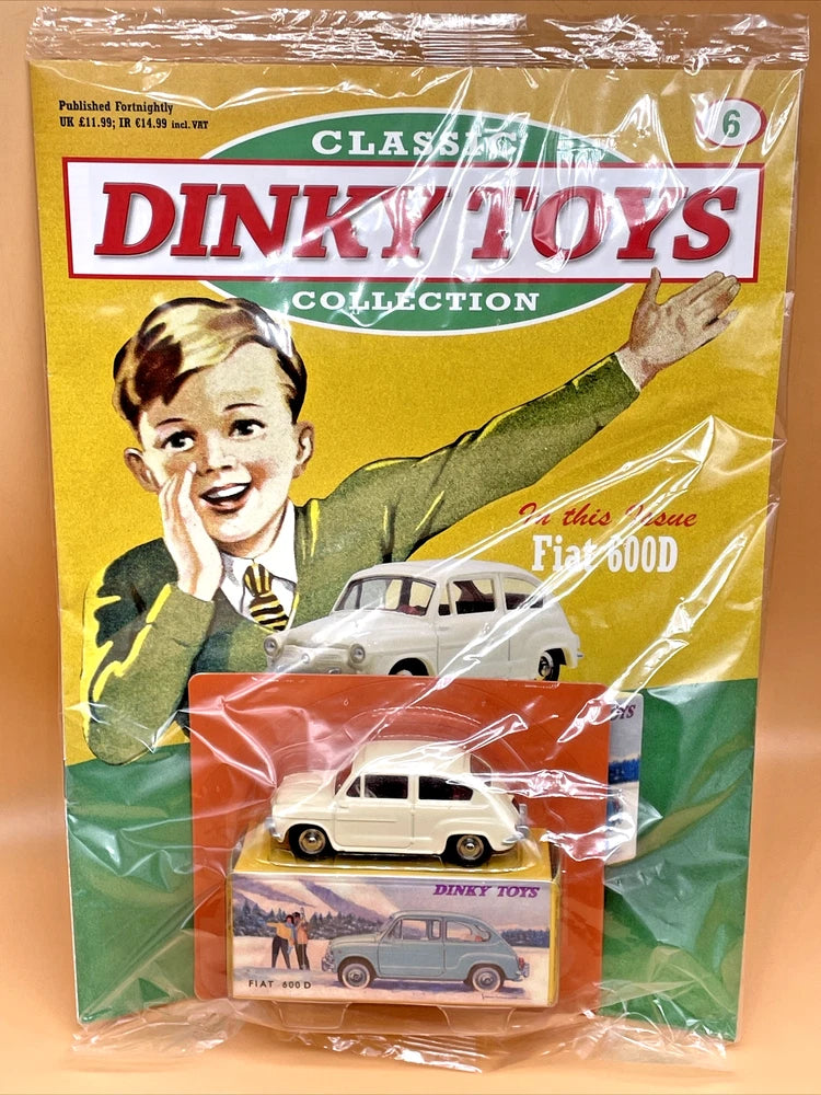 Dinky 520 Fiat 600D DeAgostini 1:43 Sealed Magazine Diecast Model Boxed Cream
