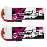 CNHL 6S LiPo battery pack with XT60 plug, 2200mAh 70C, black/red leads