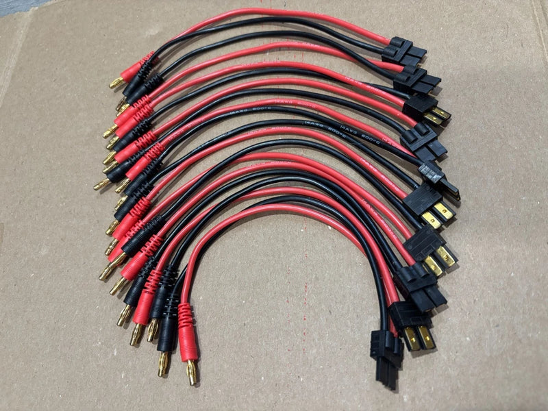 Remote Control (RC) Battery Charger Leads For Traxxas & Other Batteries (10) Battery