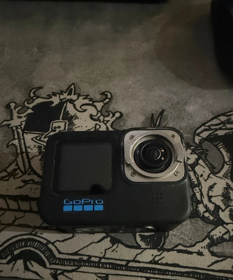GoPro HERO11 Black action camera with front lens and LCD screen (for parts)