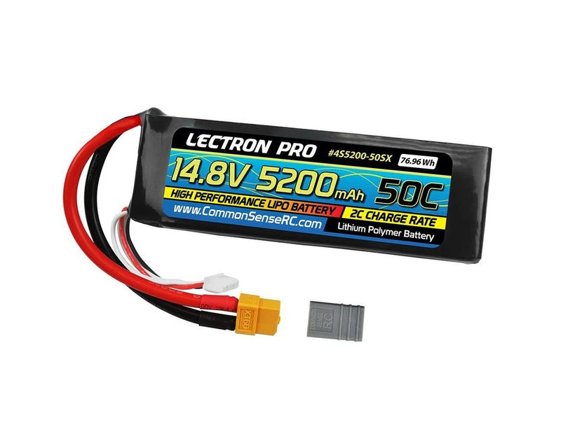 Common Sense RC Lectron Pro 4S LiPo Battery 50C (14.8V/5200mAh) w/XT60 Connector Battery