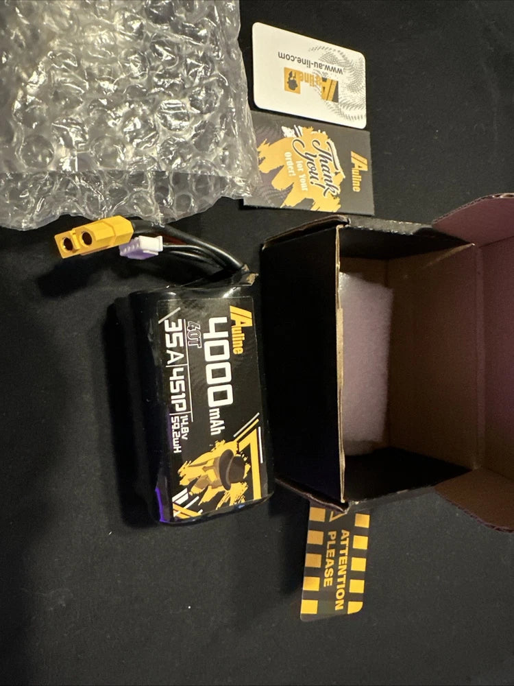 Auline 4000mAh 40T 35a 451p 14.8v 59.2 wH Lipo Battery Battery
