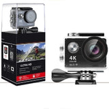 Action camera 4k wifi waterproof remote 1080p black new in box with mounts