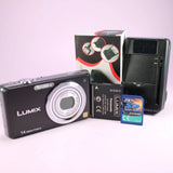 Panasonic Digital Camera Lumix DMC-FS11 14.1MP Black Tested Full Working Set