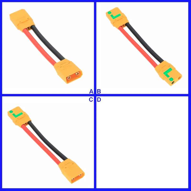 XT90S to XT90-S Anti Spark 10AWG 4inchs Cable Adapter For RC Battery FPV Truck