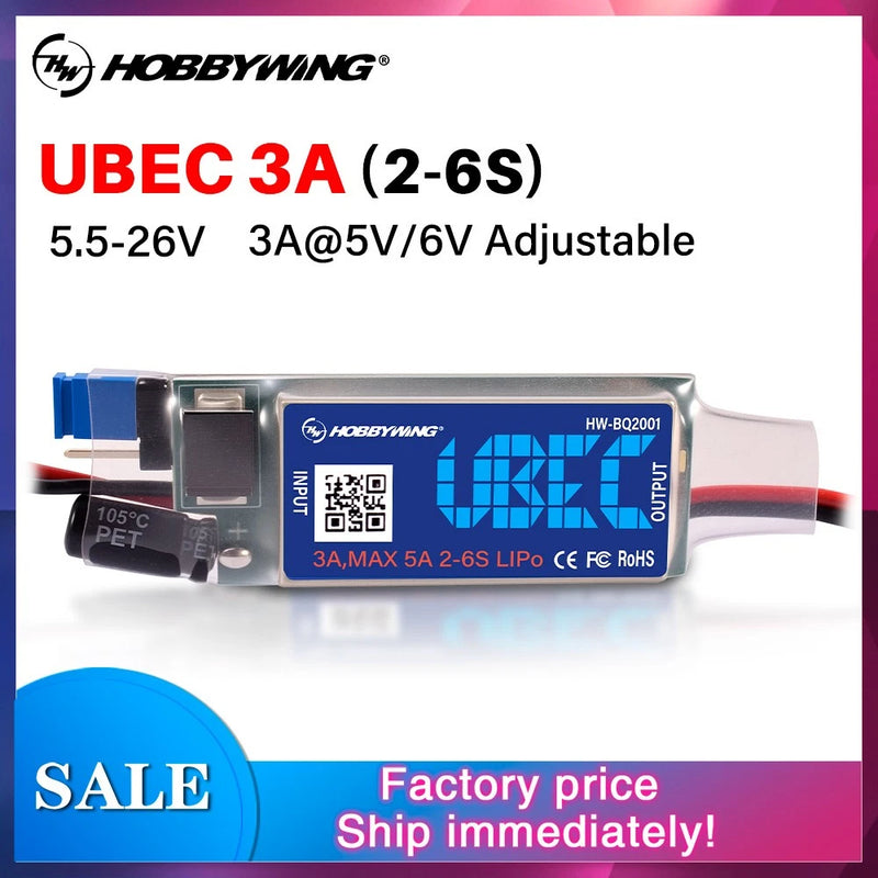 Hobbywing 3A UBEC Power Stabilization Module 2-6S For RC Helicopters Fixed Wing