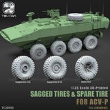 TOUCAN TC35055 1/35 3D-Printed Sagged Tires & Sparetire For ACV-P ZIMIMODEL