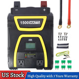 1500W Power Inverter 12V to 110V Modified Sine Wave Car Inverter Truck RV Boats